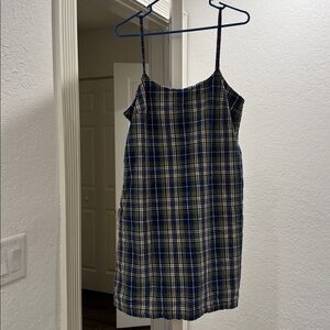 Abercrombie & Fitch Blue and Green Plaid Dress